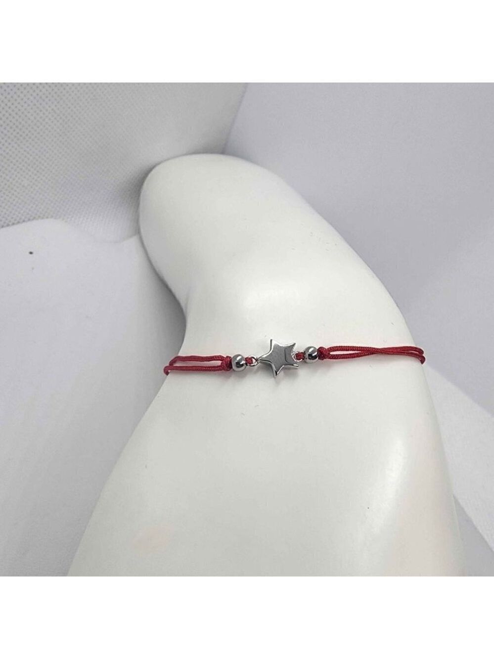 NEW Sterling SIlver 925 Star Design With Red String Bracelet